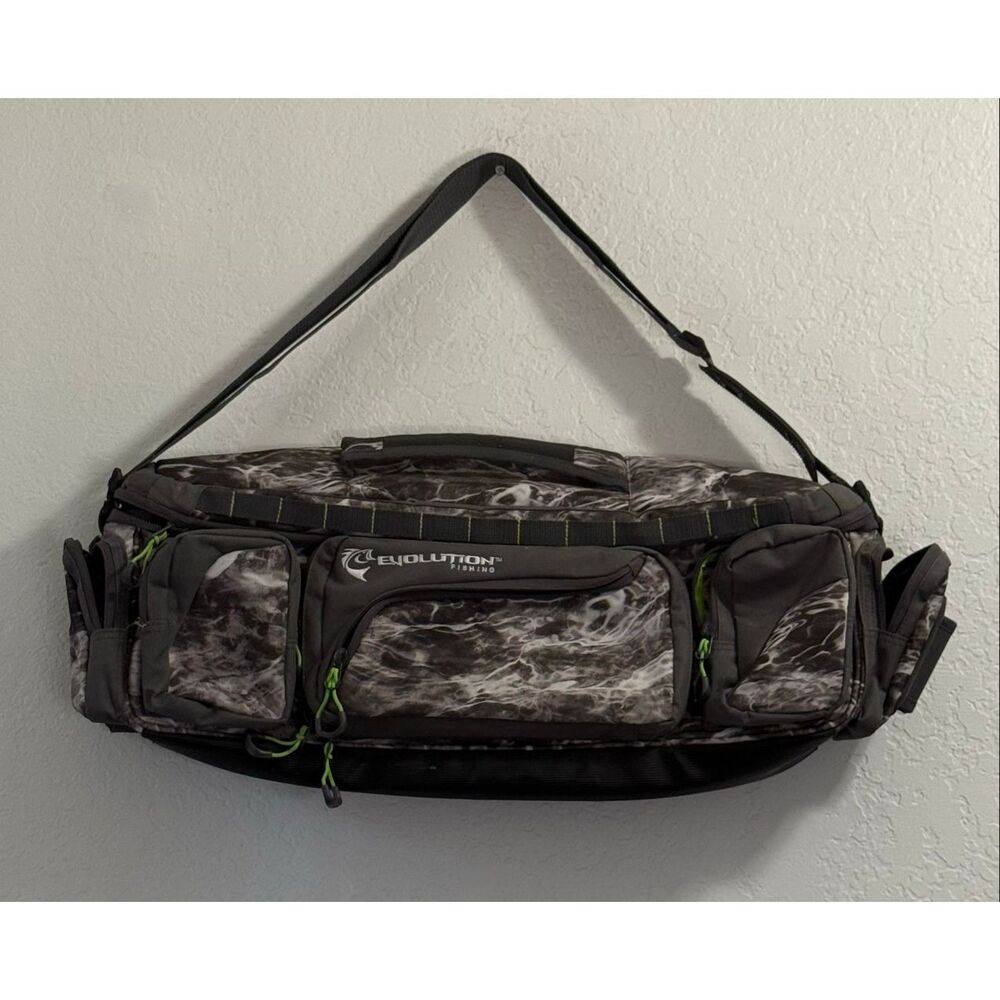Evolution Outdoor Largemouth Tackle Bag featuring camo print 24x8 fishing
